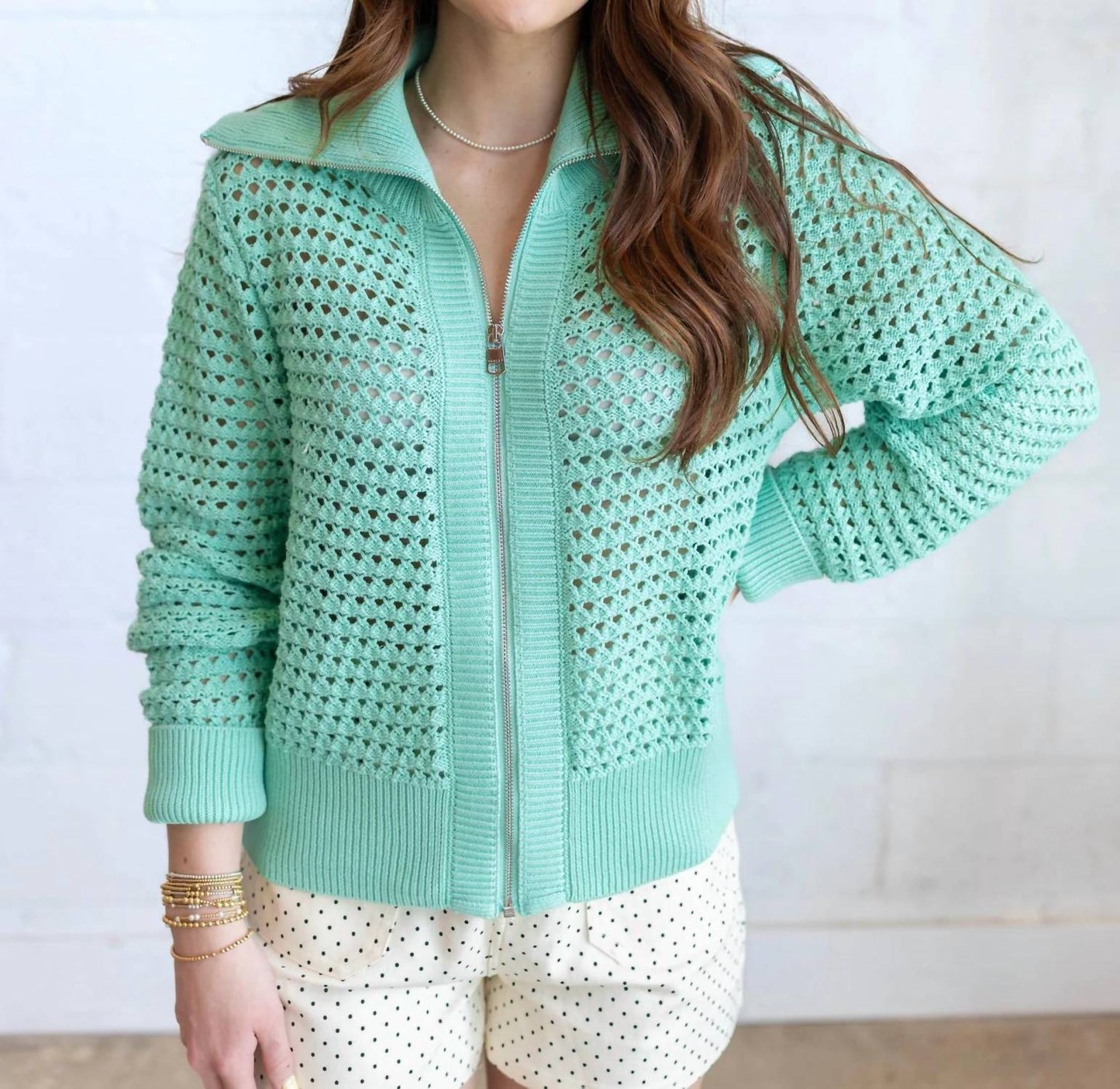 Varley - Eloise Full Zip Knit Sweatshirt