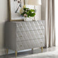 Anson Console Cabinet - Silver / Champagne