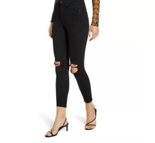 Topshop - Calça Jeans Skinny Jeans Elástico Jamie de Cintura Alta Rasgada - Petites