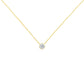 10K Yellow Gold 1/2 Carat Round Brilliant-Cut Diamond Modern Bezel-Set Solitaire 16"-18" Pendant Necklace (H-I Color, SI2-I1 Clarity)