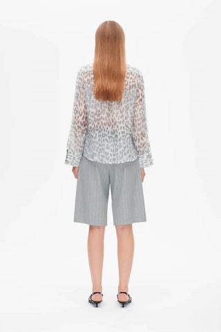 Baum Und Pferdgarten - Blusa Miranda Leopardo com Gravata