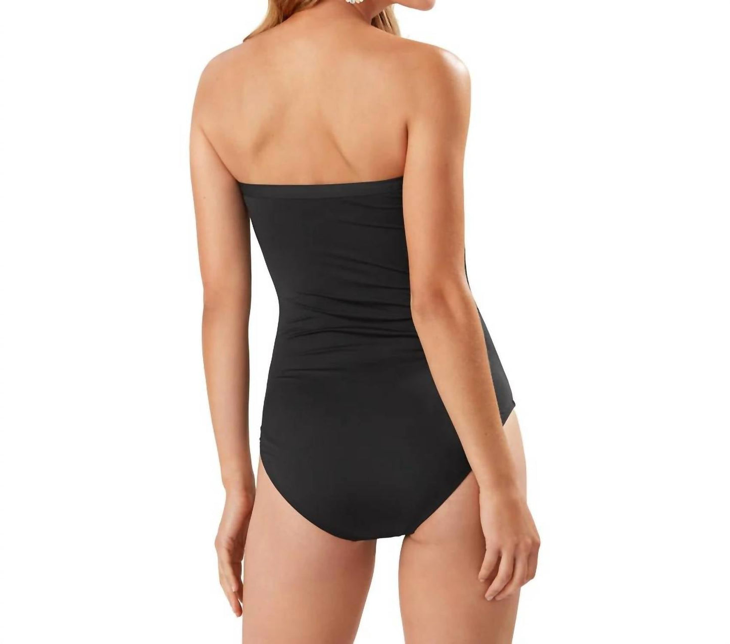 Tommy Bahama - Maiô de peça única com franzido perolado