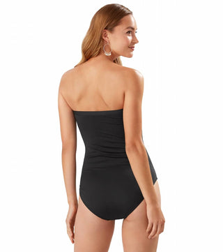 Tommy Bahama - Maiô de peça única com franzido perolado