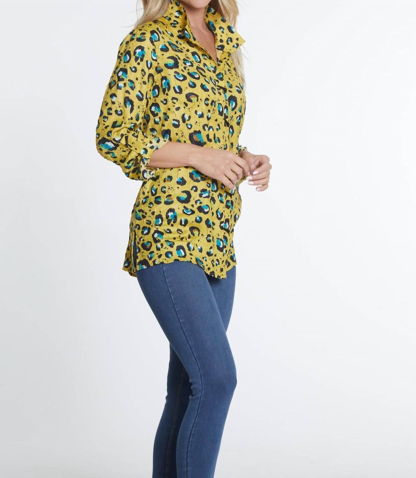Multiples - Animal Print Woven Shirt