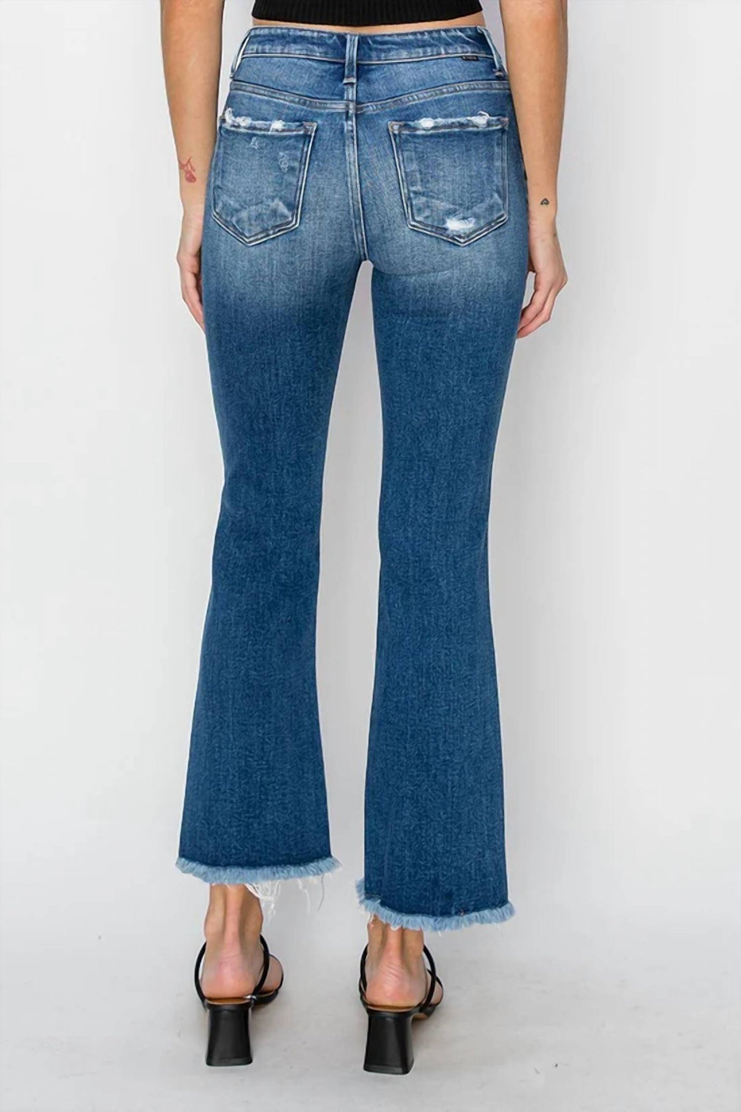 Risen - Mid-Rise Step Hem Ankle Jeans