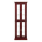 Lighted Curio Cabinet With Adjustable Shelves and Mirrored Back Panel