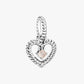Pandora - June Beaded Heart Dangle Charm