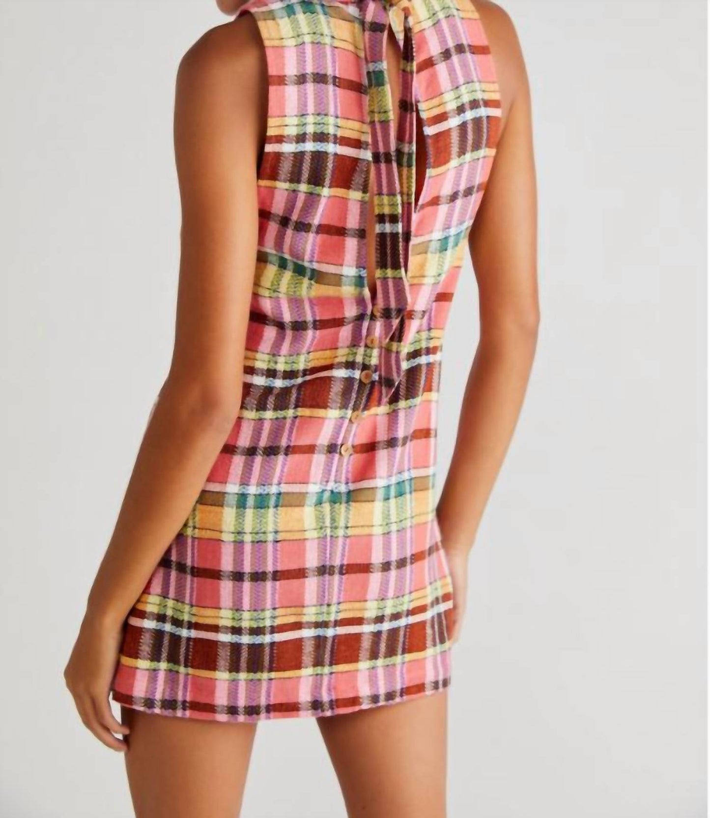 Free People - Walk The Walk Plaid Mini Dress