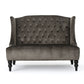 Nurturing Upholstered Loveseat With Wing Back And Diamond Tufting