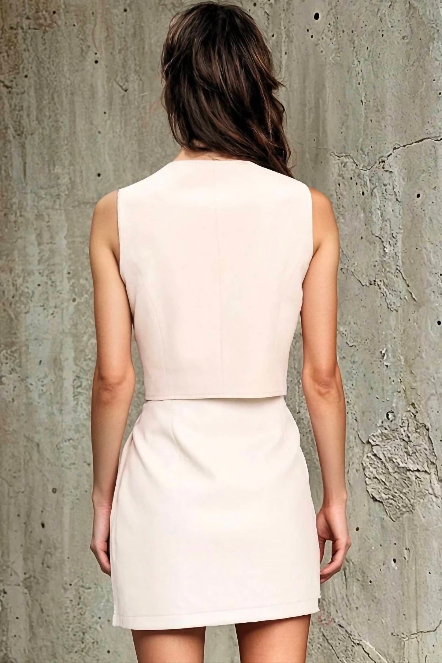 Coalition La - Mia Allure Vegan Leather Vest And Skirt Set