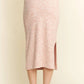 Trendsi - Jade By Jane Zebra Print Side Slit Midi Skirt