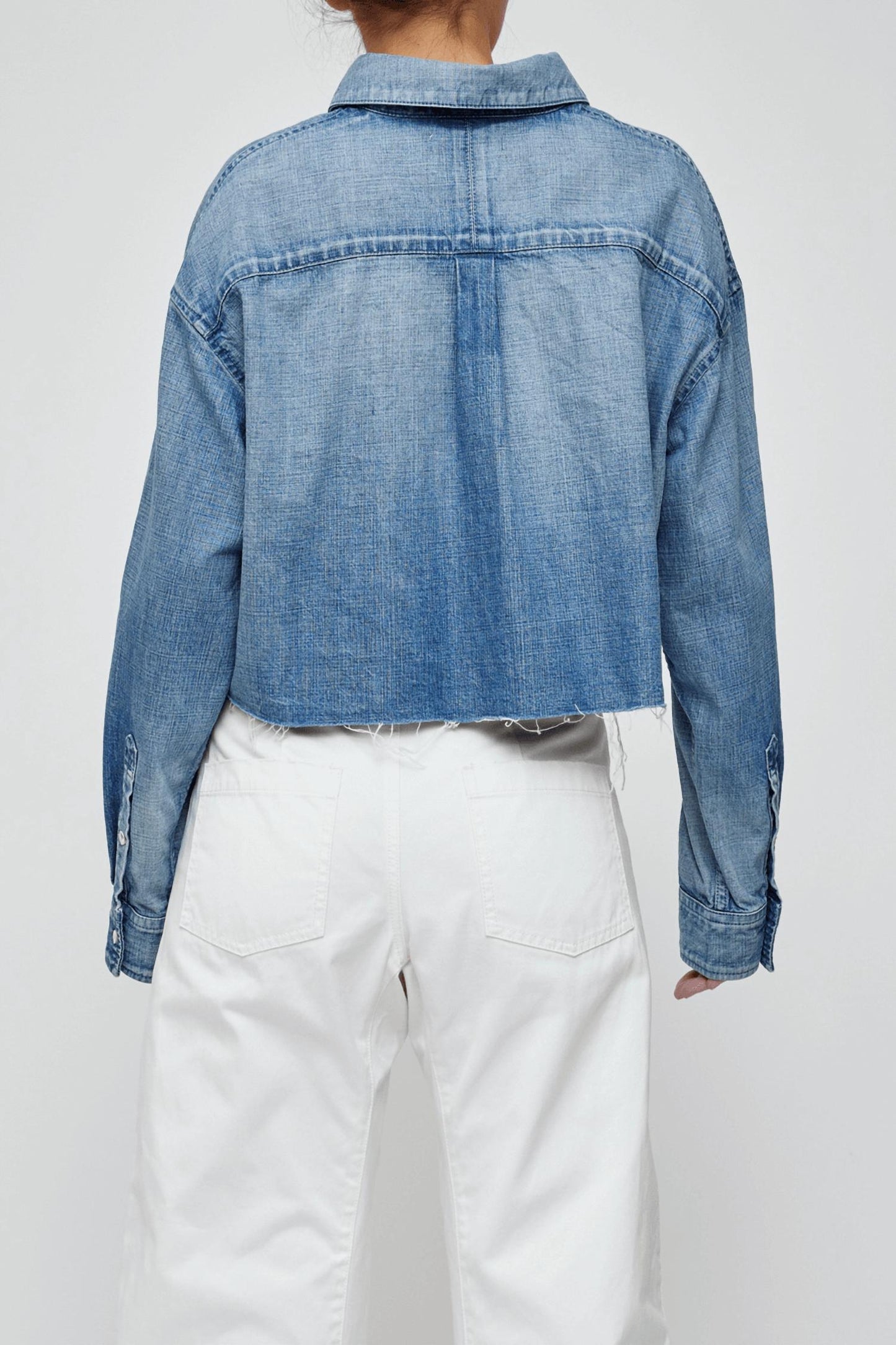 Moussy - Manorhaven Cropped Denim Shirt