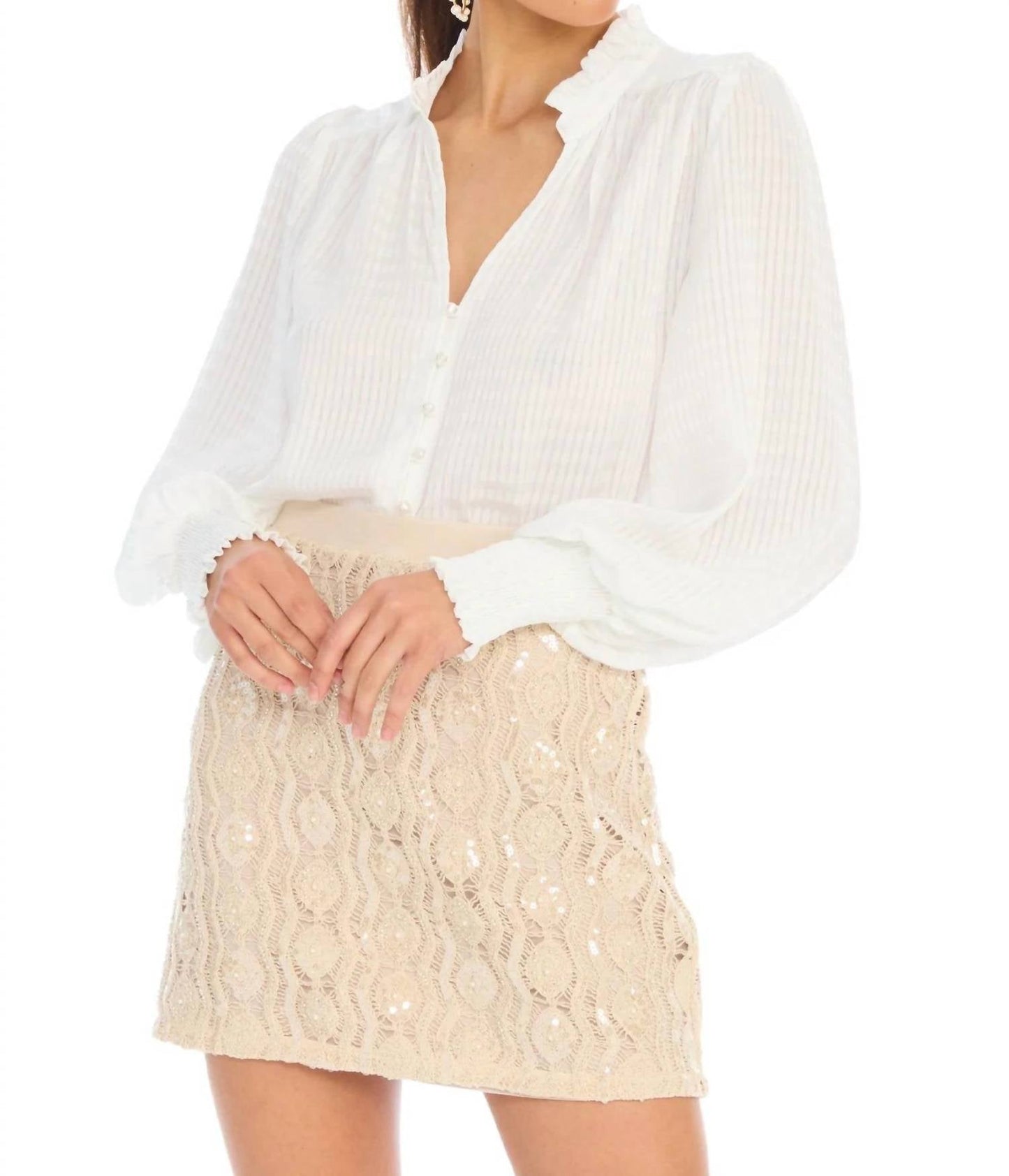Allison New York - Beaded Dawn Mini Skirt