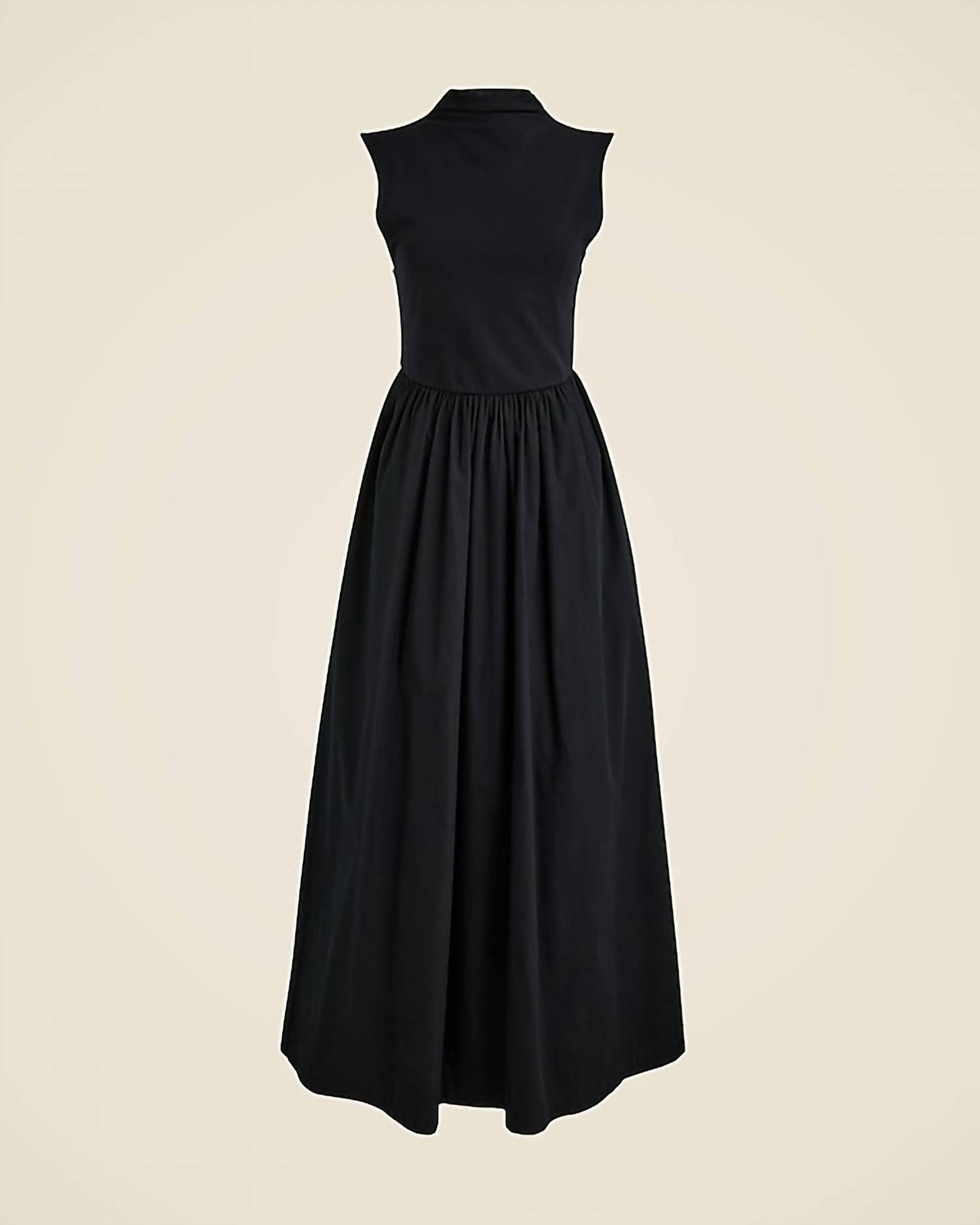 J.Crew - Fitted Knit Mockneck Dress With Poplin Skirt