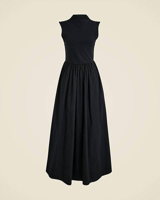 J.Crew - Vestido justo de malha com decote redondo e saia de popeline