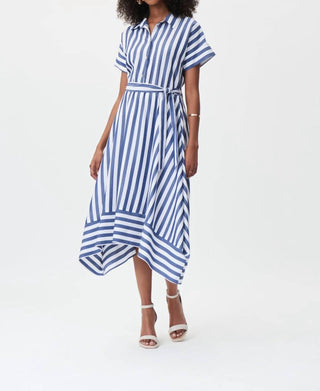 Joseph Ribkoff - Vestido listrado com gola