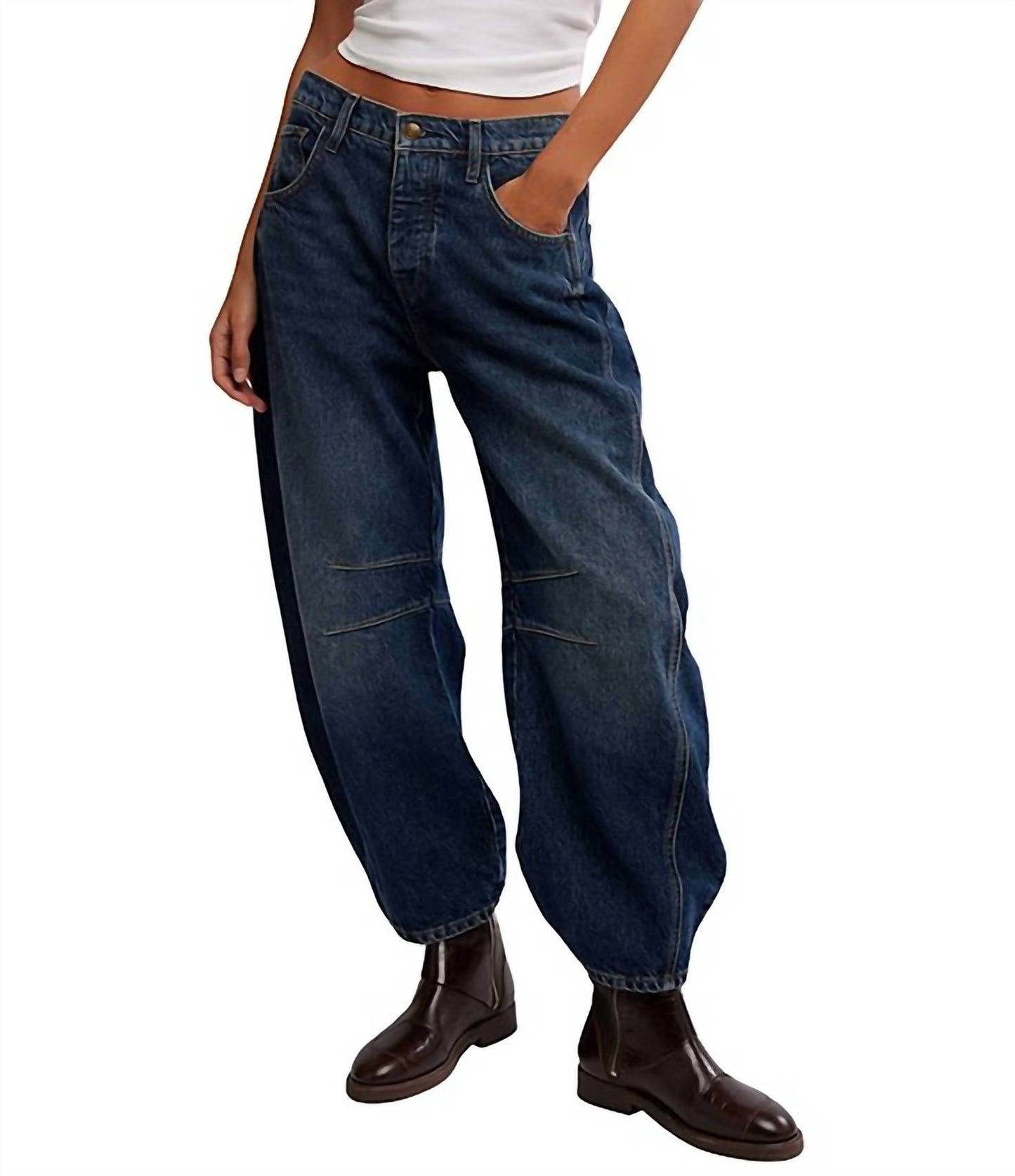 Free People - Good Luck Mid Rise Barrel Jeans