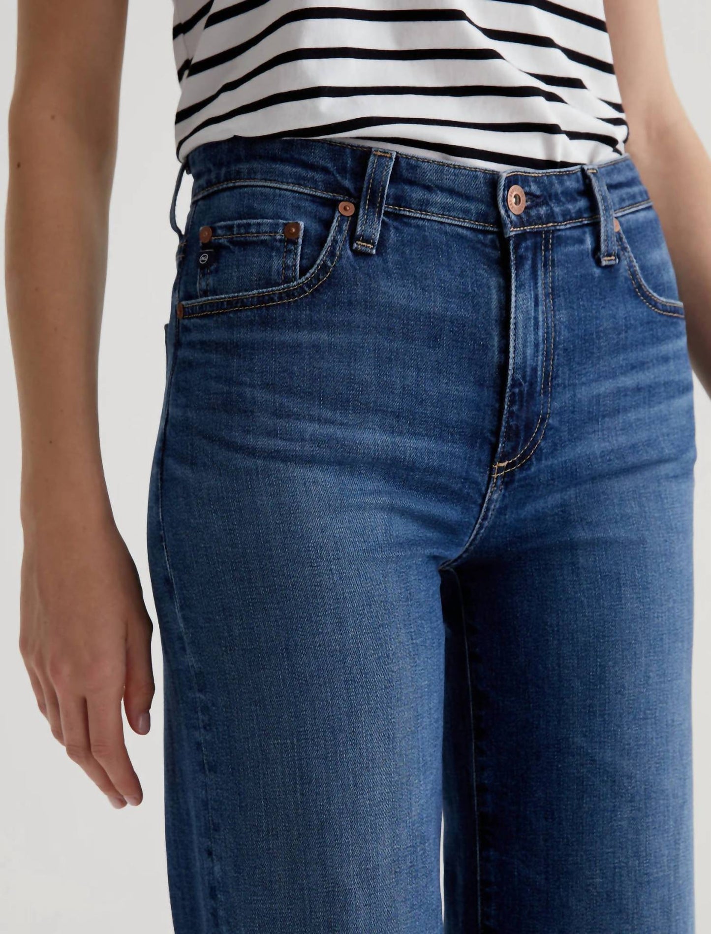 Ag Jeans - Calça Jeans Curta Saige Wide Leg