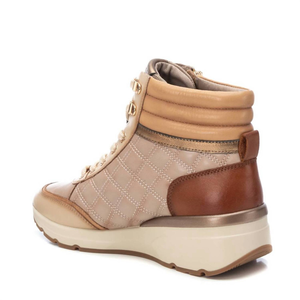 Xti - Women's Carmela Collection Leather Sneaker Booties