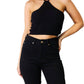 Basic Bae - Ribbed Halter Neck Top