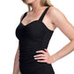 Profile By Gottex - E-Cup Scoop Neck Shirred Tankini Top
