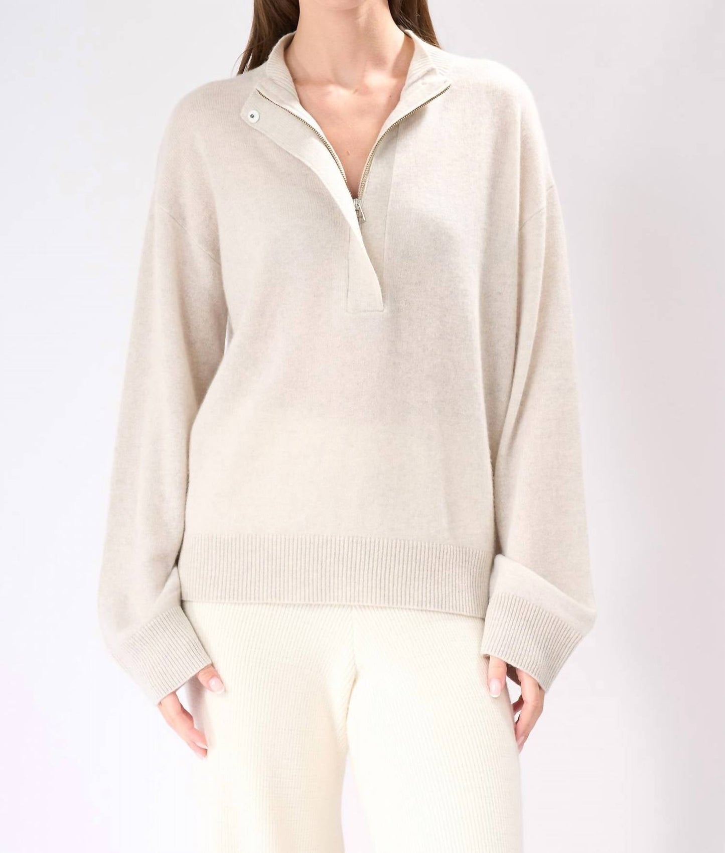 Cashmere Clouds - Quarter Zip Cashmere Sweater