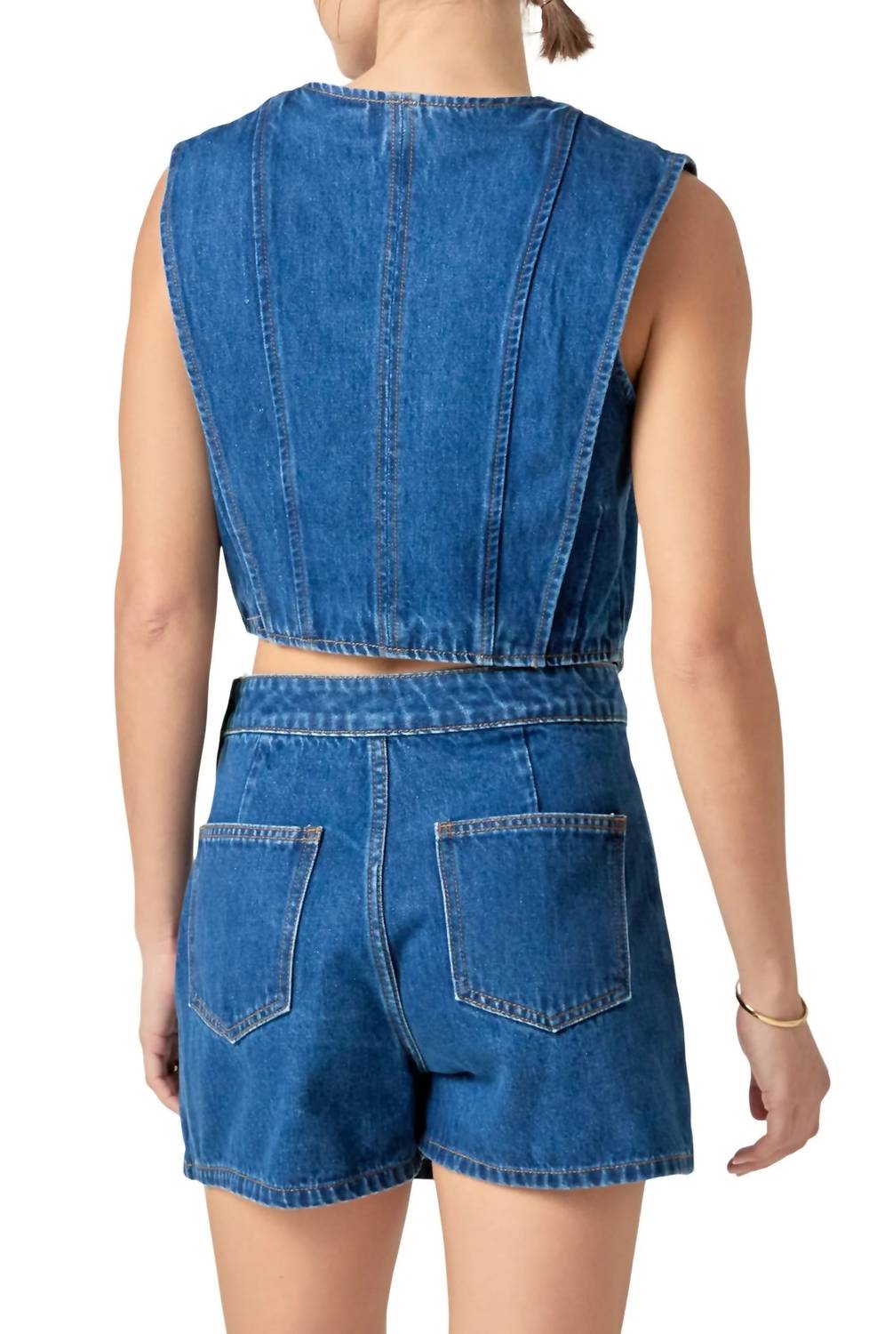 2.7 August Apparel - Keepin' It Classy Denim Vest