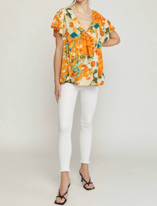 Entro - Top Babydoll Estampado