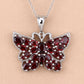 4.90 Carat Genuine Garnet .925 Sterling Silver Pendant