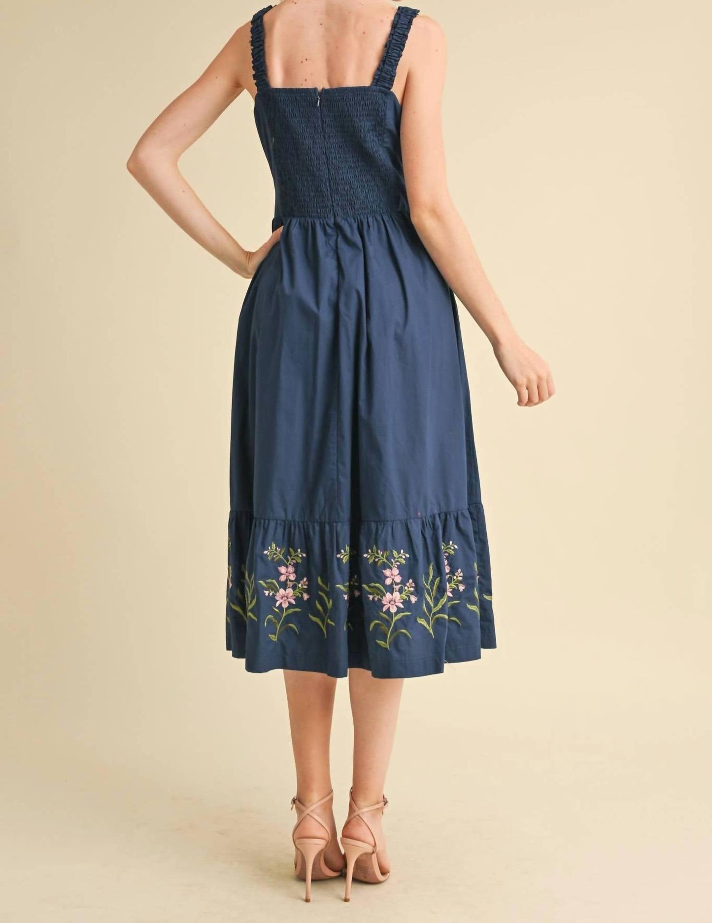 &Merci - Cassia Embroidered Midi Dress