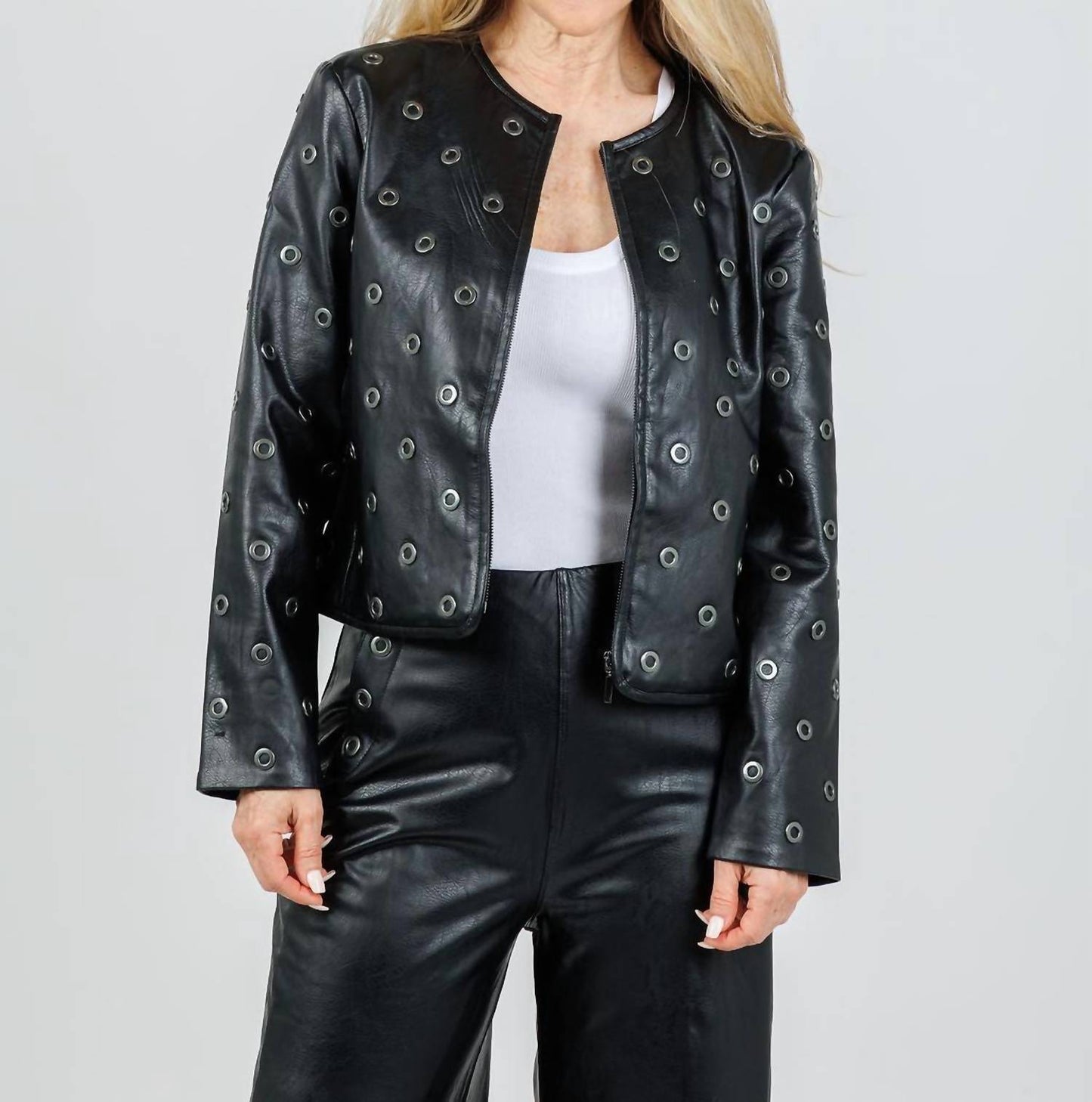 Lysse - Women's Geneva Grommet Vegan Leather Jacket