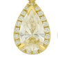 Allyanna Gifts - Women's Moissanite Pear Shape Halo Drop Huggie Earrings