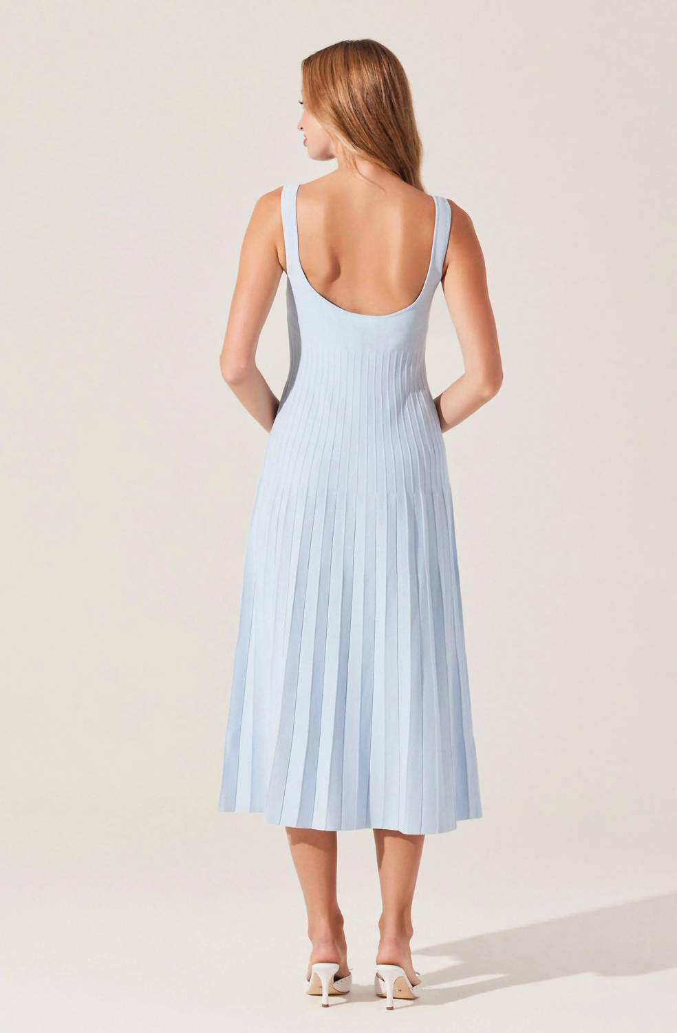 Astr - Aylin Pleated Midi Sweater Dress