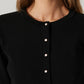 Astr - Denisa Faux Pearl Button Cardigan