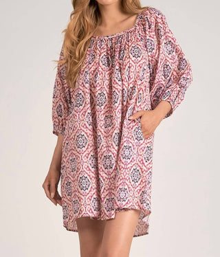 Elan - VESTIDO COM ESTAMPA IKAT
