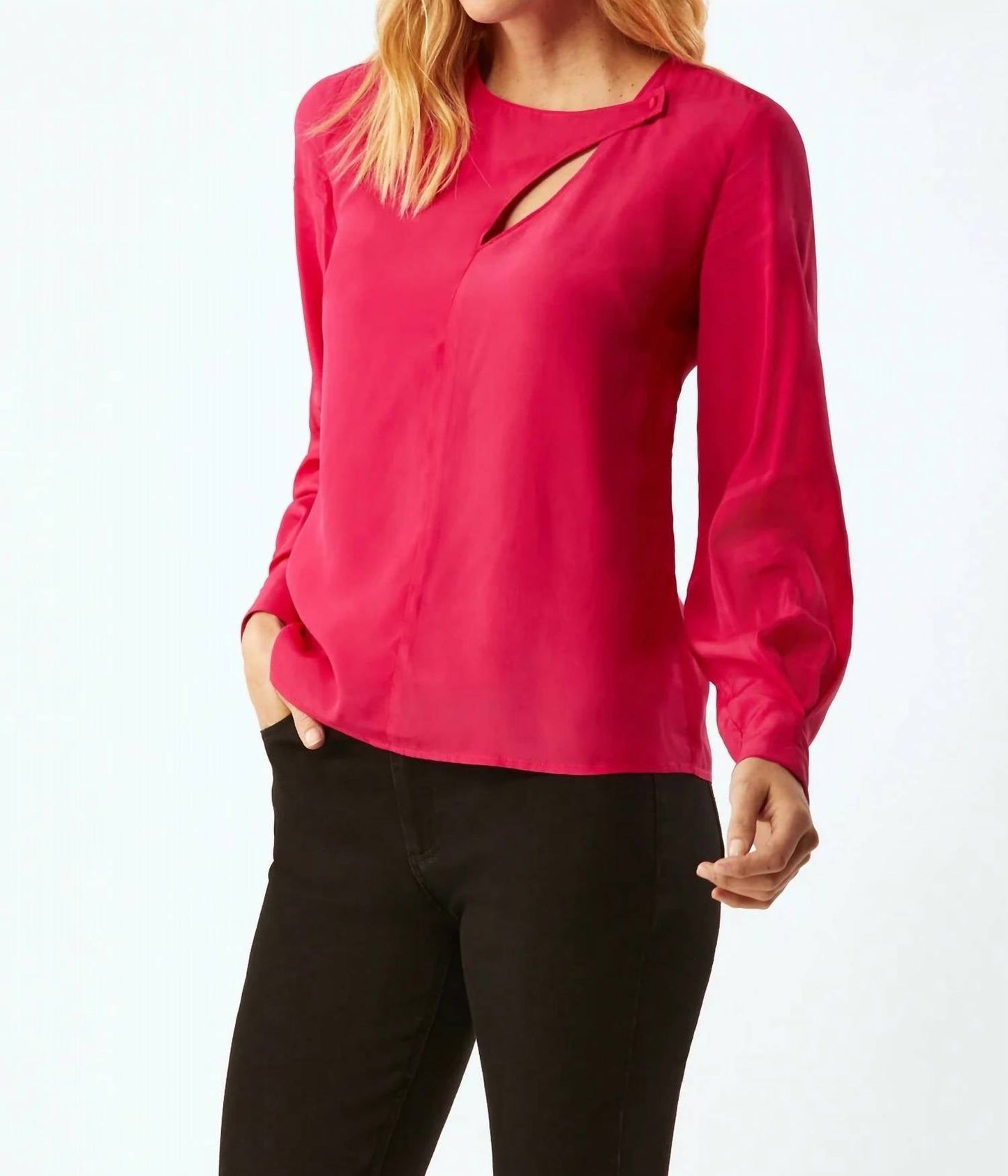 Ecru - Swinton Slit Neck Blouse