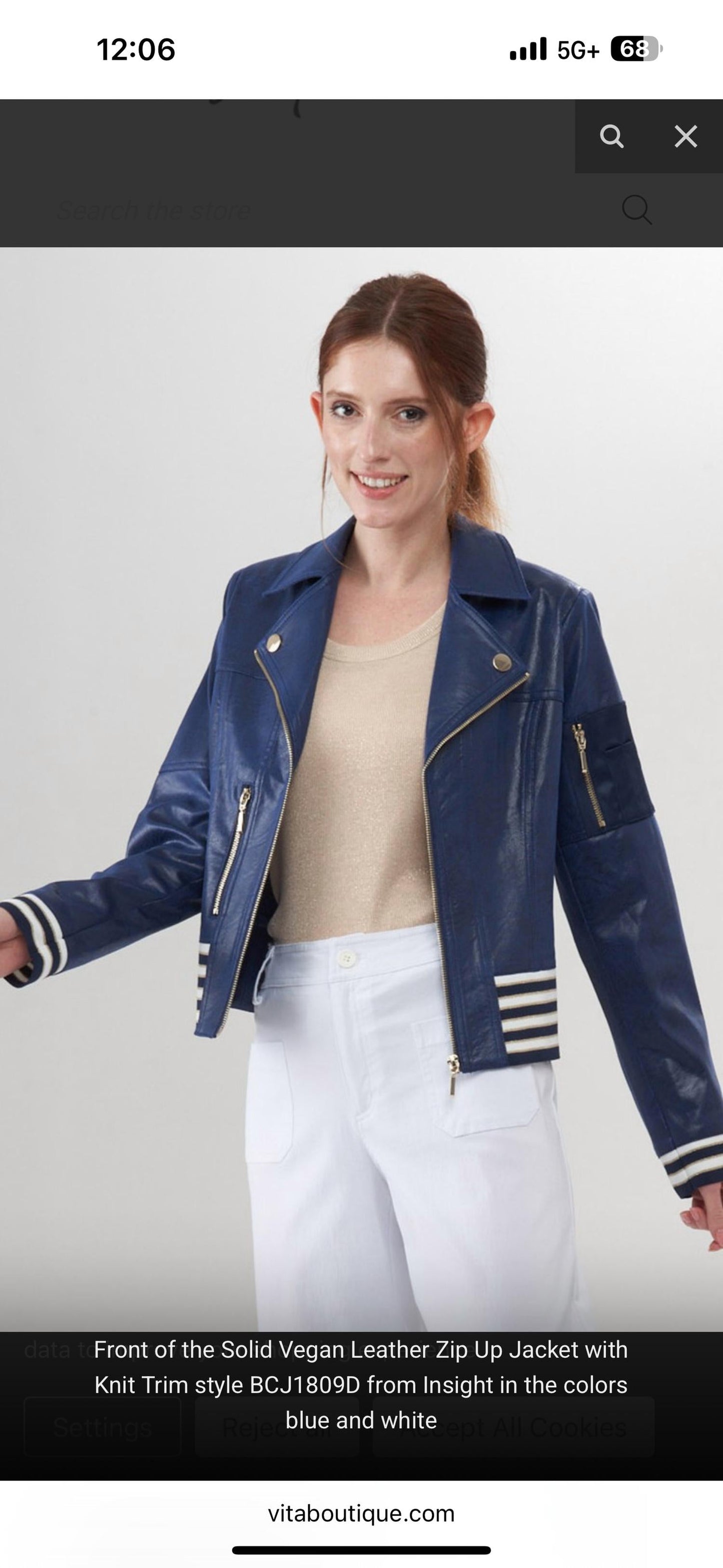 Insight - Navy moto jacket