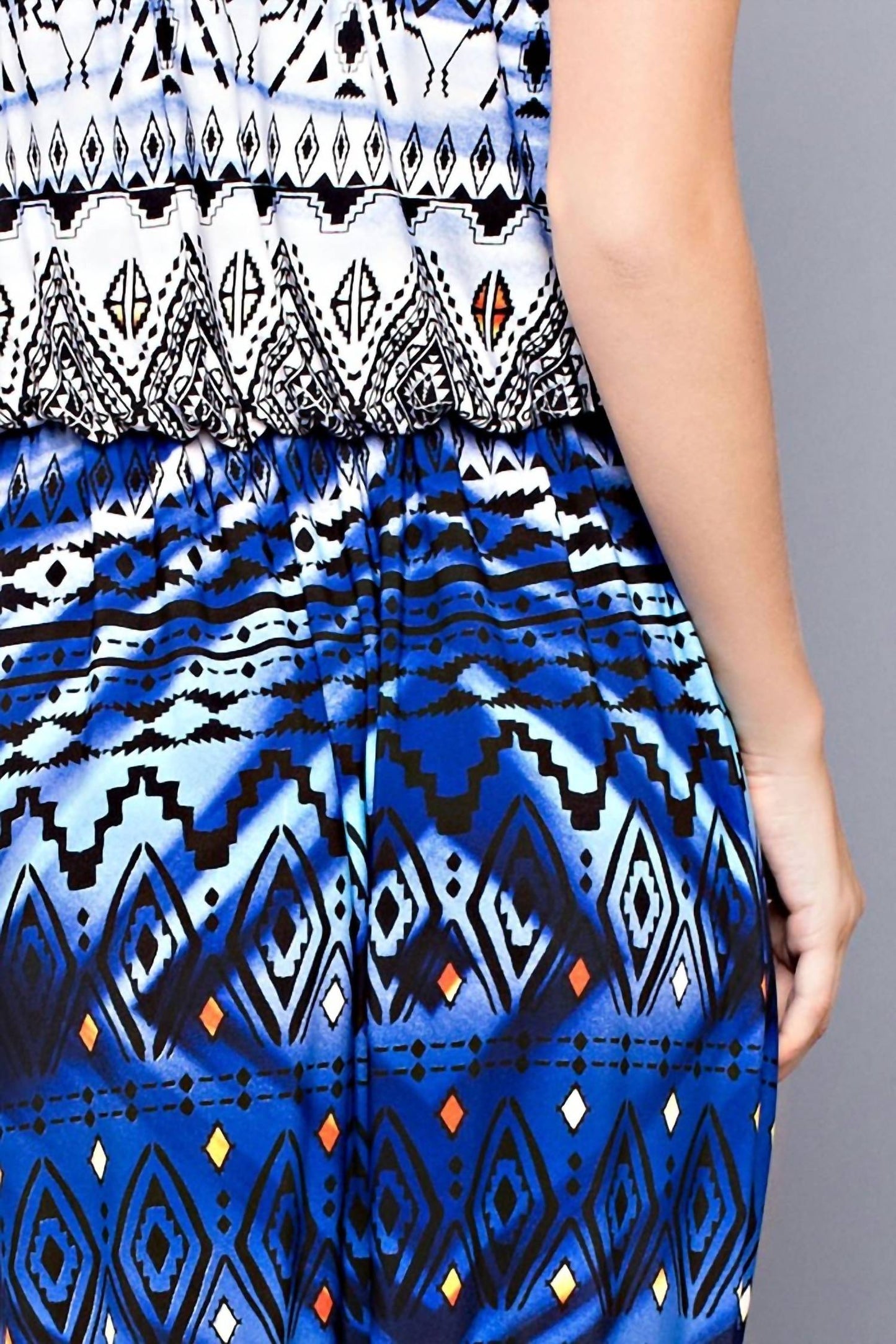 143 Story - Aztec Strapless Maxi Dress