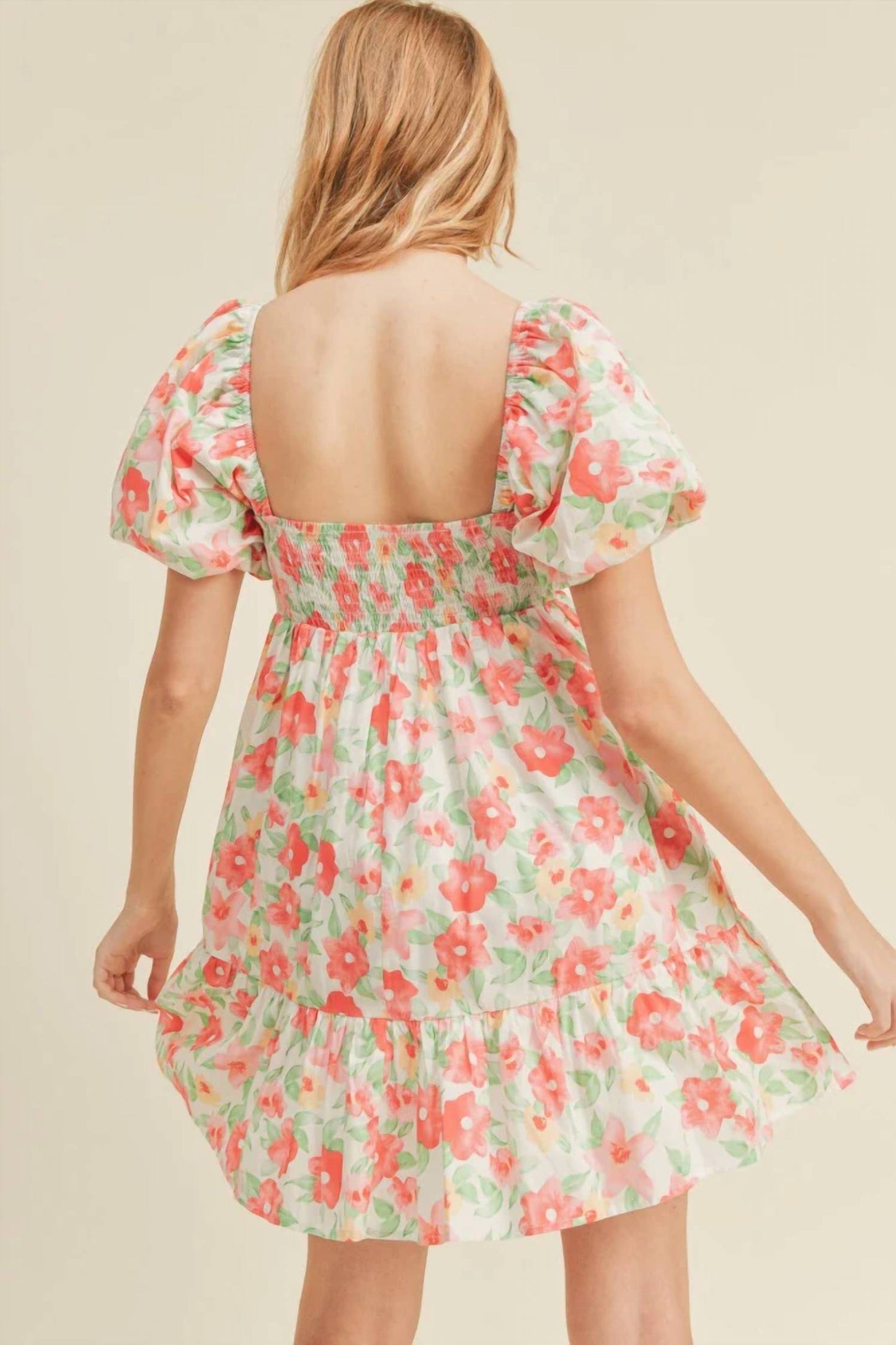 &Merci - Floral Sweetheart Mini Dress