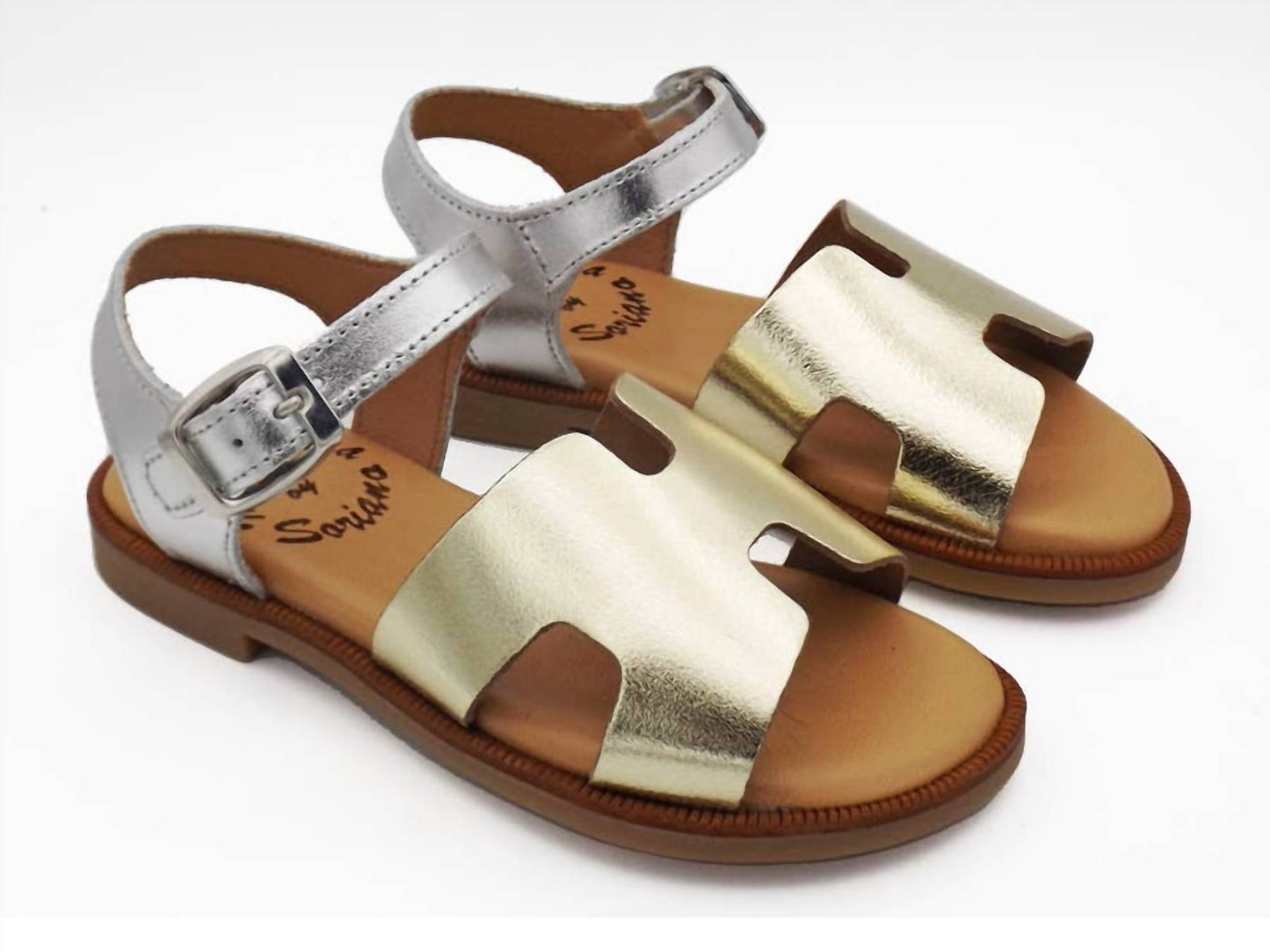 Calzados Fernandez Alonso Sl - Girl's Metallic Leather Sandal