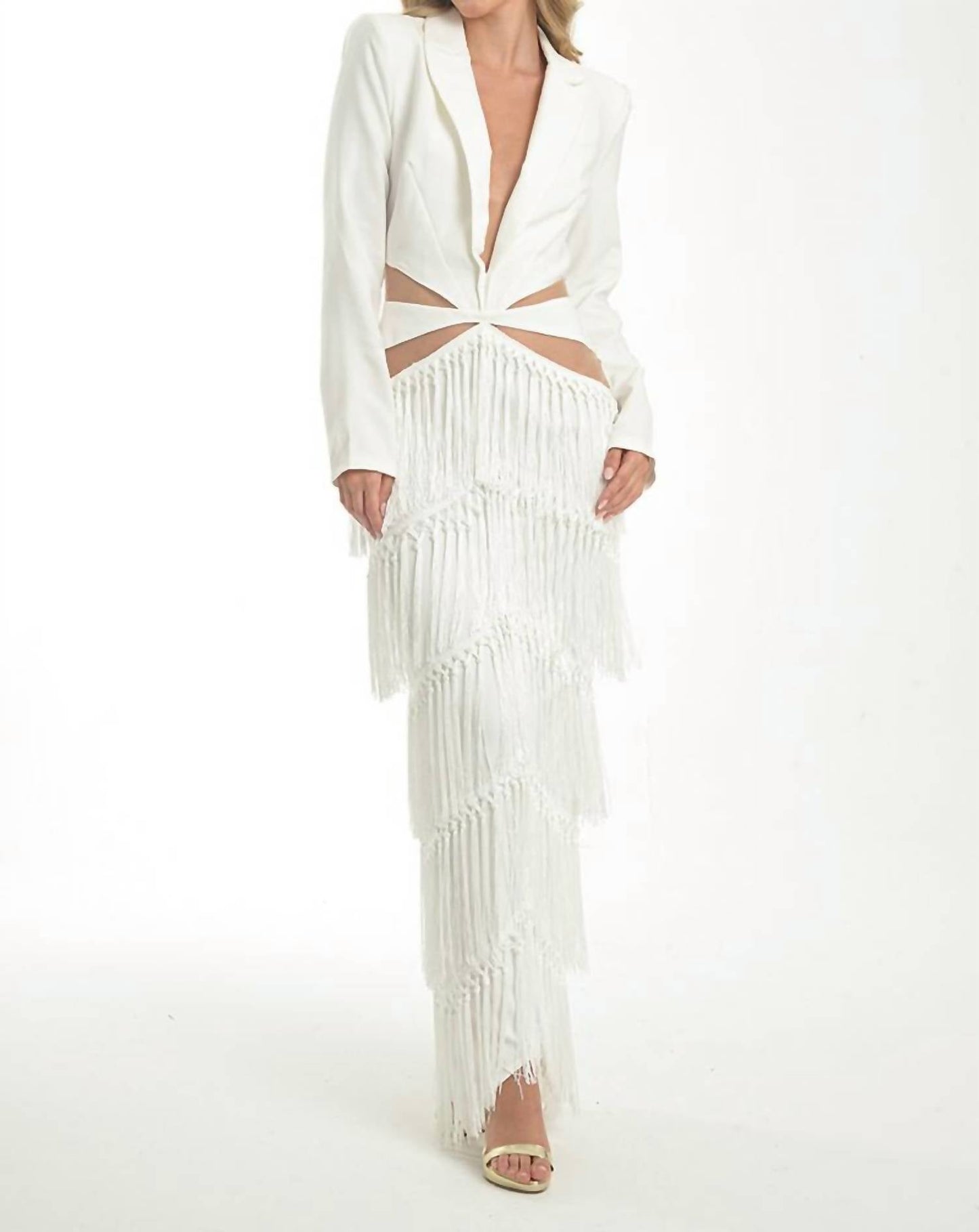 Steffany Milano - Fringe Fantasy Blazer Dress