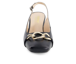 Andrea - Sapatos slingback femininos com bico quadrado