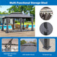 13x10 Ft Outdoor Patio Gazebo Canopy Tent with Ventilated Double Roof and Side Wall