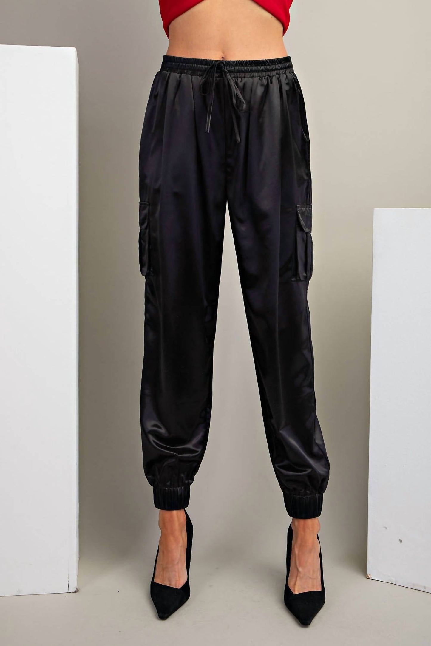 Glam - Pop The Champagne Satin Joggers