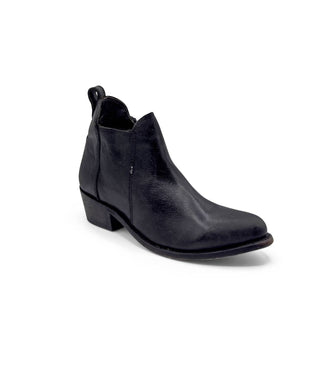 Botas de cano curto com zíper Elsa pretas e femininas