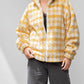 Easel - Printed Faux Fur Zip Up Jacket