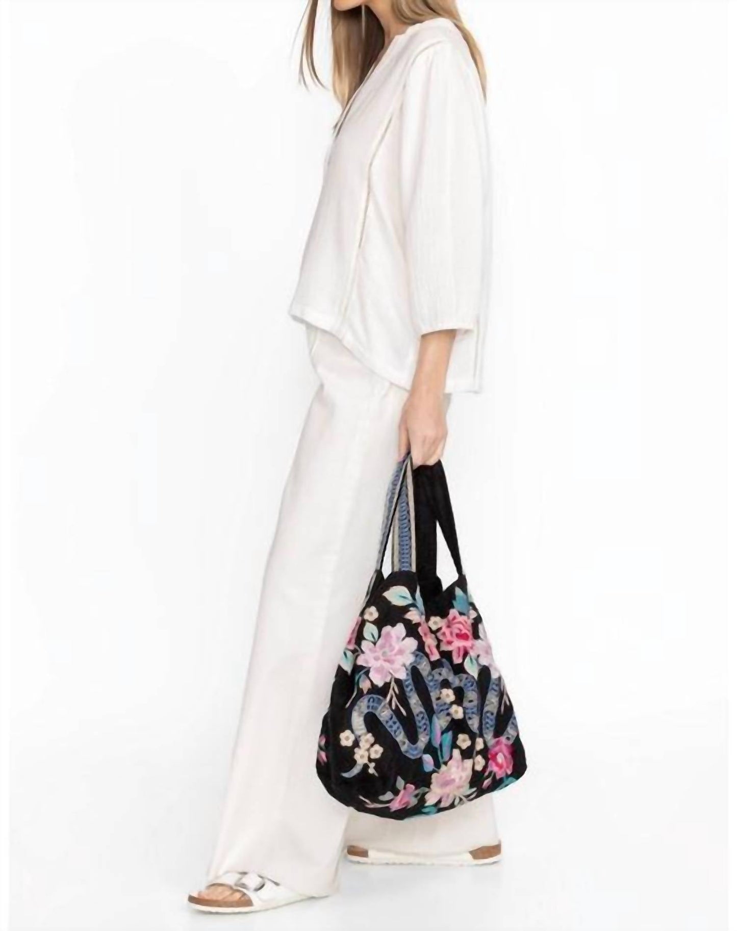 Johnny Was - EDIE LINEN TOTE BAG