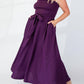 The Curve La - Plus Size Knit Tube Maxi Dress With Self Belt