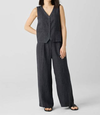 Eileen Fisher - Washed Organic Linen Délavé Vest