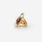 Avenue Chic - Women's Temple Muse Gemstone And Pearl Statement Ring